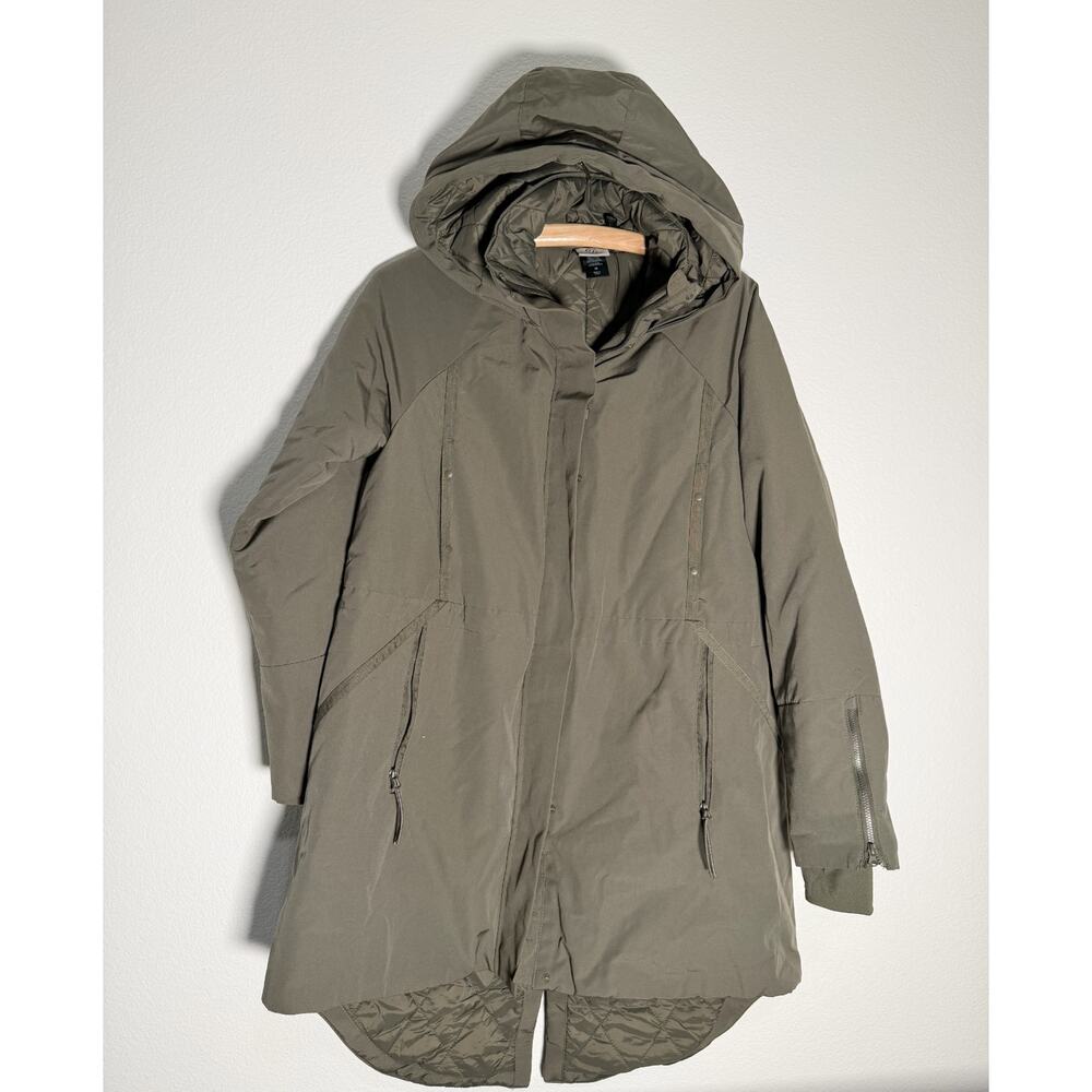 Champion Women’s Medium‎ Olive Hooded Parka Coat Insulated Fishtail Jacket